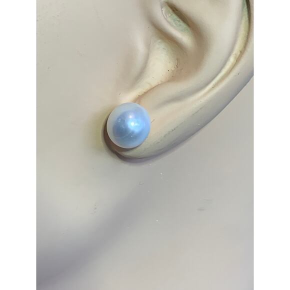 Sterling Silver AAA Pearl Earrings. Bridal Pearl Earrings. Fresh Water Pearls. - Picture 2 of 6